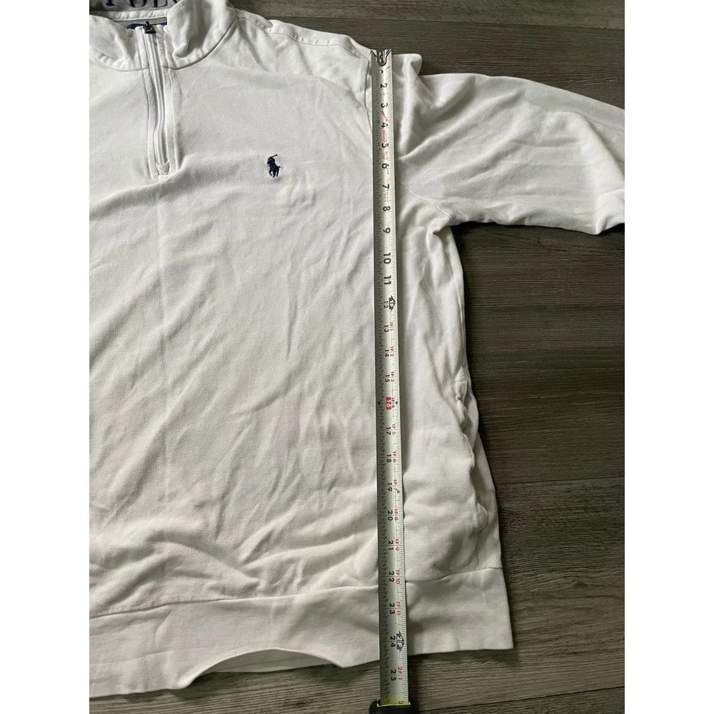 Mens Pocketed 1/4 Zip Sweater Polo Ralph Lauren Size XL